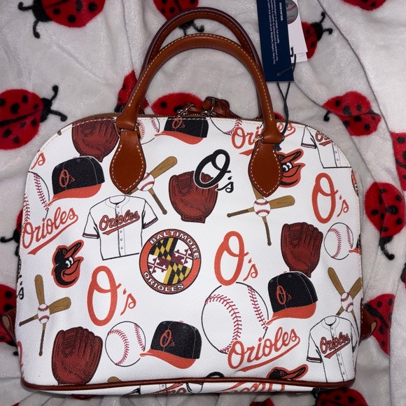 Dooney and Bourke Baltimore Orioles Zip Zip Domed Satchel Rtl $348 - Picture 2 of 12